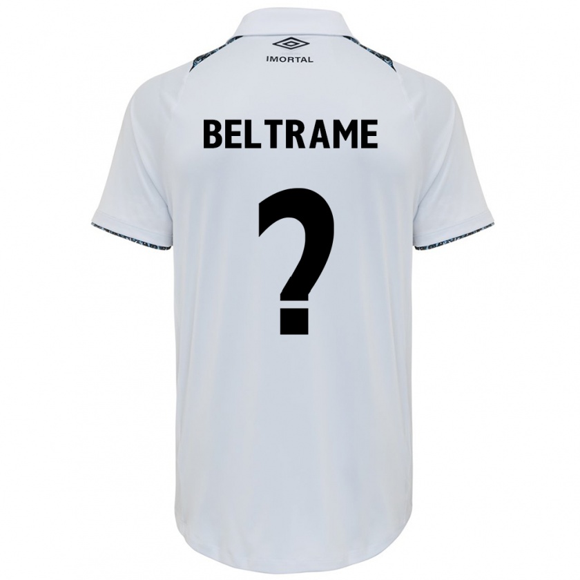 Kandiny Gyermek Thiago Beltrame #0 Fehér Kék Idegenbeli Jersey 2024/25 Mez Póló Ing