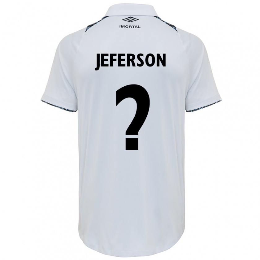 Kandiny Gyermek Jeferson #0 Fehér Kék Idegenbeli Jersey 2024/25 Mez Póló Ing