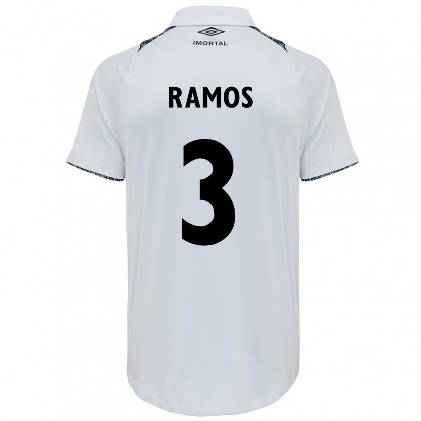 Kandiny Gyermek João Ramos #3 Fehér Kék Idegenbeli Jersey 2024/25 Mez Póló Ing