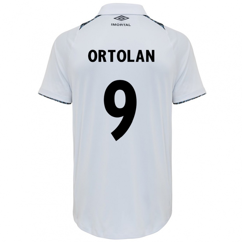 Kandiny Gyermek Dani Ortolan #9 Fehér Kék Idegenbeli Jersey 2024/25 Mez Póló Ing