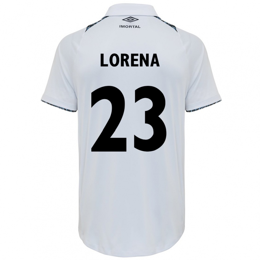 Kandiny Gyermek Lorena #23 Fehér Kék Idegenbeli Jersey 2024/25 Mez Póló Ing