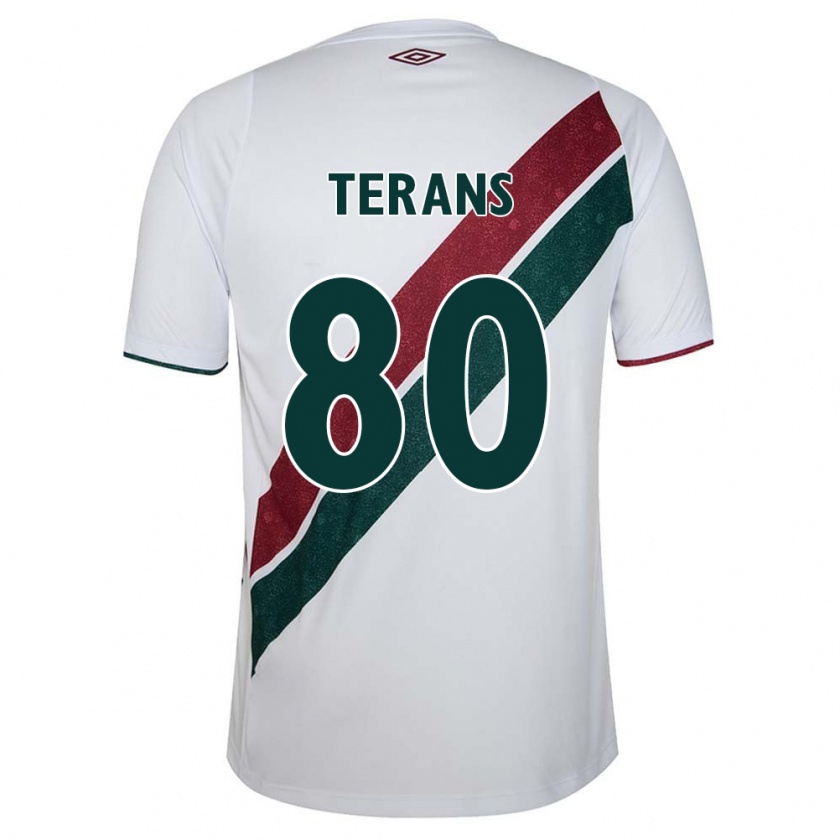 Kandiny Gyermek David Terans #80 Fehér Zöld Barna Idegenbeli Jersey 2024/25 Mez Póló Ing