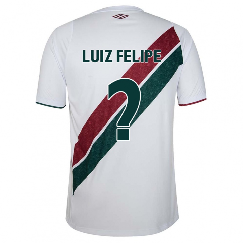 Kandiny Gyermek Luiz Felipe #0 Fehér Zöld Barna Idegenbeli Jersey 2024/25 Mez Póló Ing