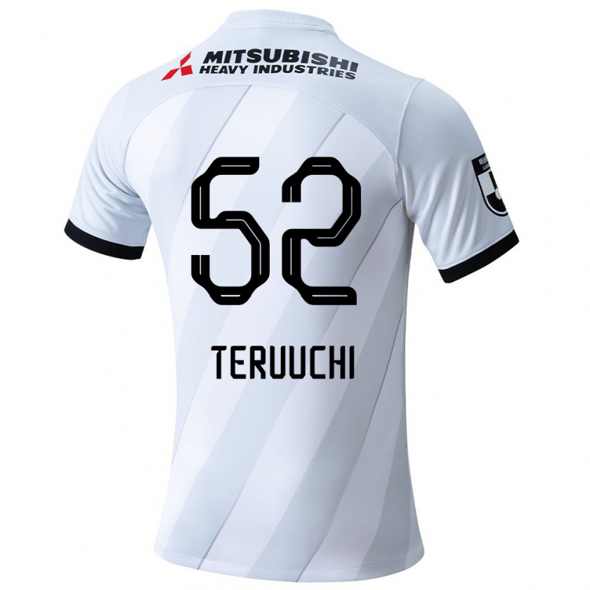 Kandiny Gyermek Toshikazu Teruuchi #52 Fehér Szürke Idegenbeli Jersey 2024/25 Mez Póló Ing