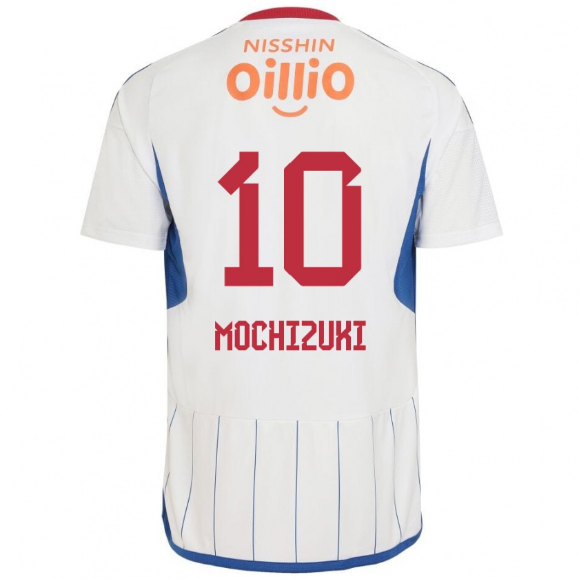 Kandiny Gyermek Kohei Mochizuki #10 Fehér Kék Piros Idegenbeli Jersey 2024/25 Mez Póló Ing