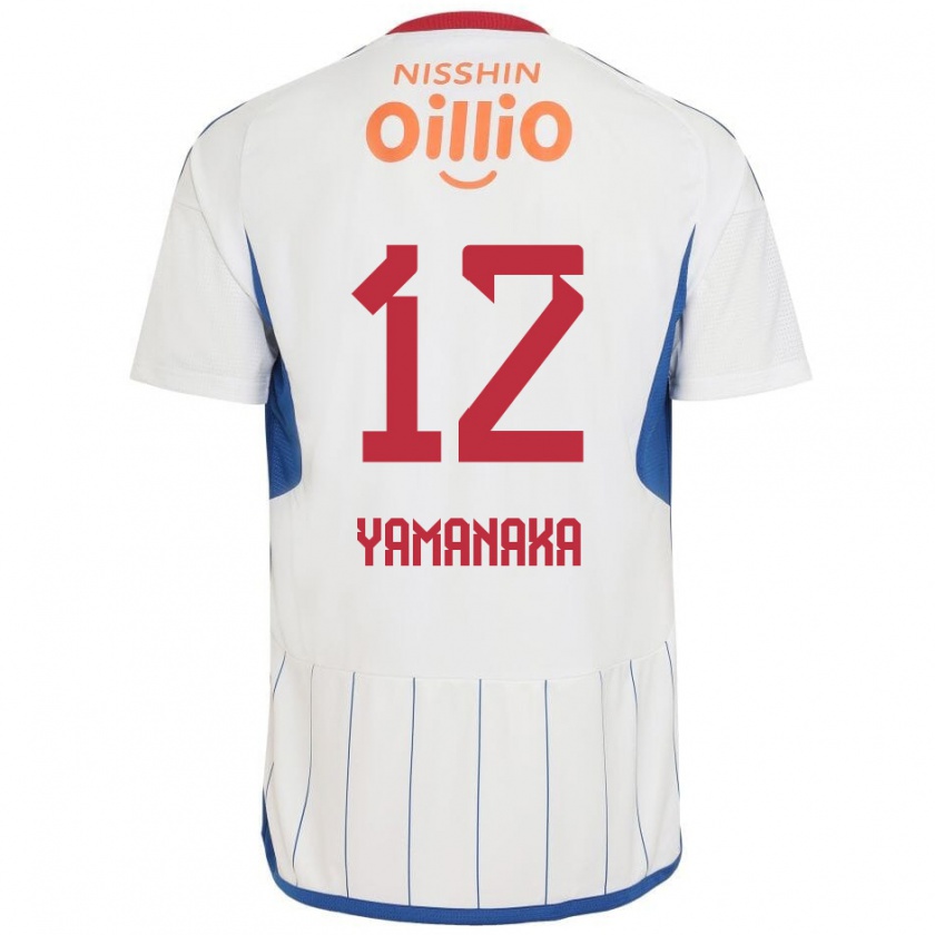 Kandiny Gyermek Yuki Yamanaka #12 Fehér Kék Piros Idegenbeli Jersey 2024/25 Mez Póló Ing