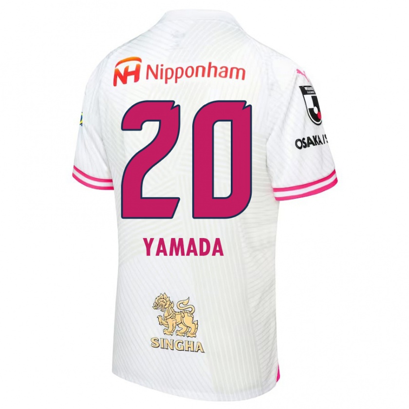 Kandiny Gyermek Kotaro Yamada #20 Fehér Rózsaszín Idegenbeli Jersey 2024/25 Mez Póló Ing