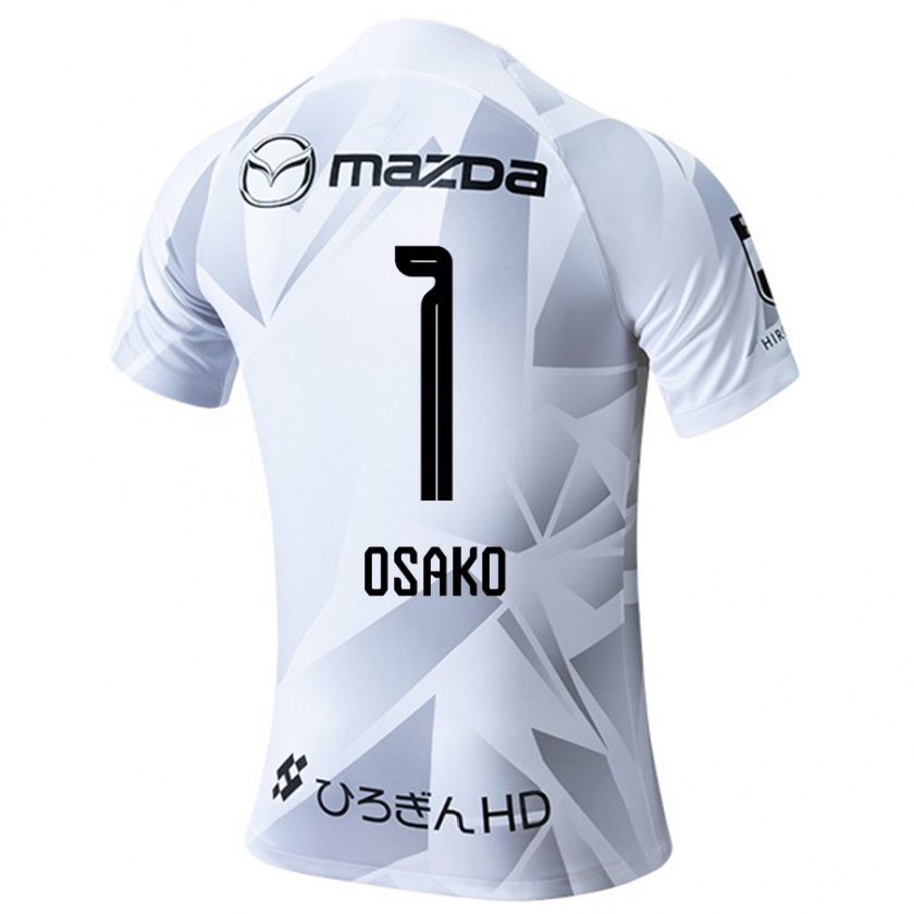 Kandiny Gyermek Keisuke Osako #1 Fehér Szürke Fekete Idegenbeli Jersey 2024/25 Mez Póló Ing