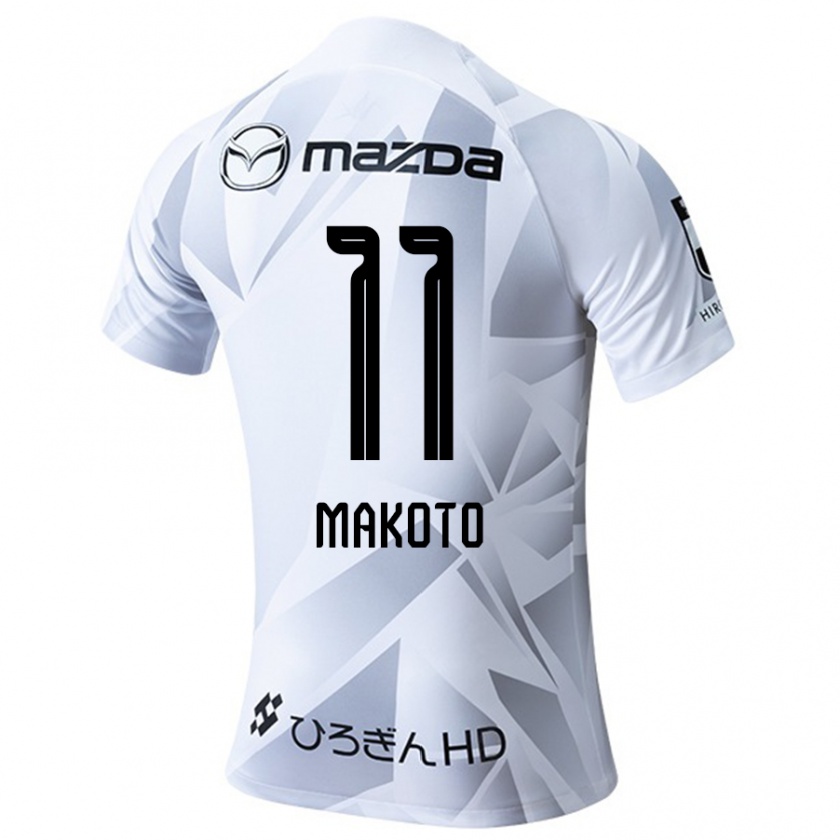 Kandiny Gyermek Makoto Mitsuta #11 Fehér Szürke Fekete Idegenbeli Jersey 2024/25 Mez Póló Ing