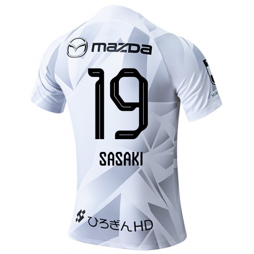 Kandiny Gyermek Sho Sasaki #19 Fehér Szürke Fekete Idegenbeli Jersey 2024/25 Mez Póló Ing