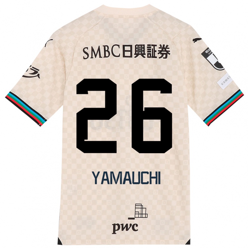 Kandiny Gyermek Hinata Yamauchi #26 Fehér Szürke Idegenbeli Jersey 2024/25 Mez Póló Ing