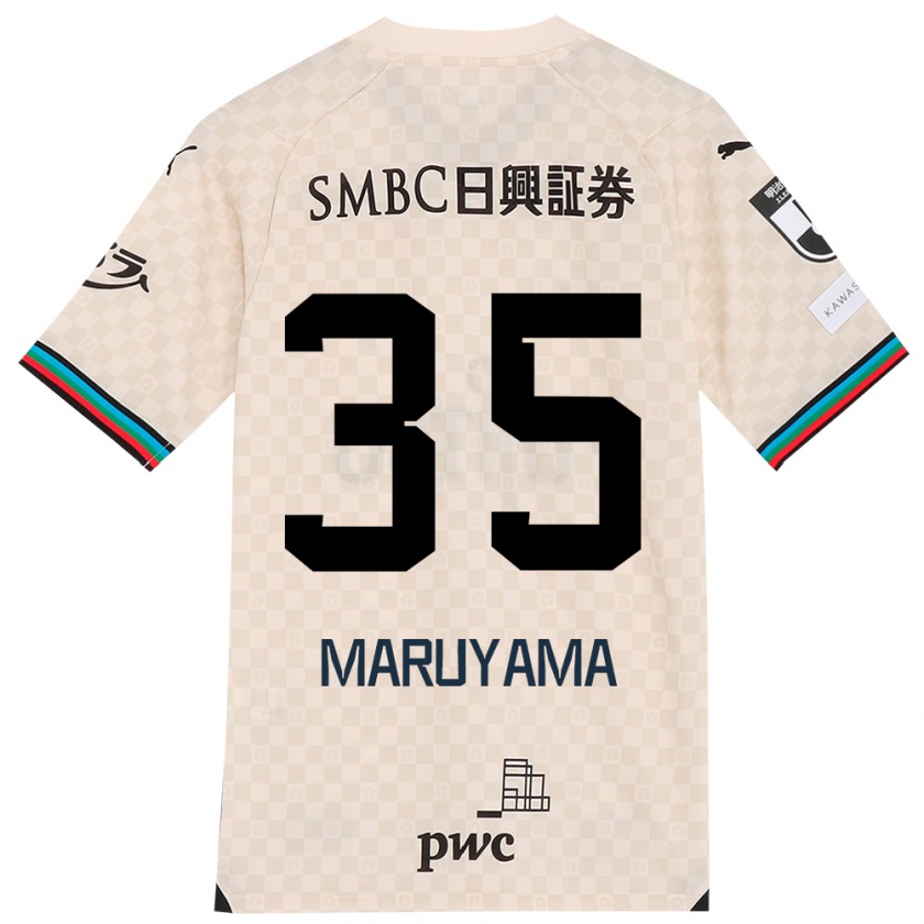 Kandiny Gyermek Yuichi Maruyama #35 Fehér Szürke Idegenbeli Jersey 2024/25 Mez Póló Ing