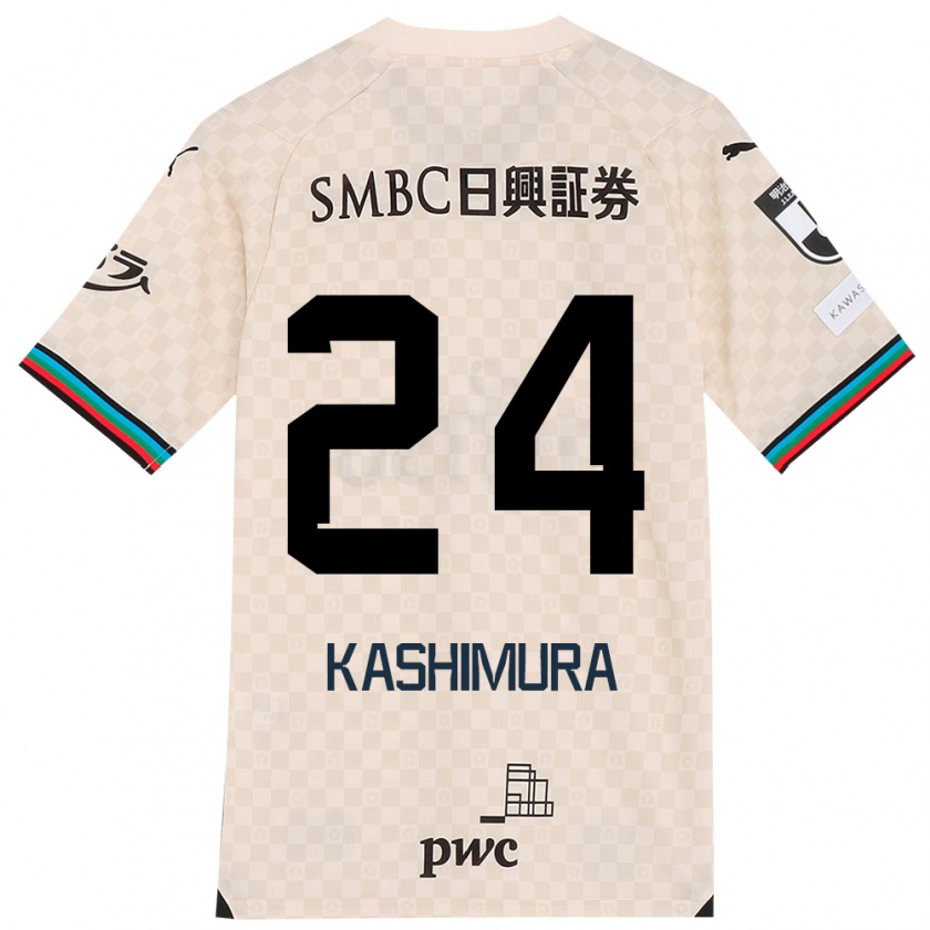 Kandiny Gyermek Ryota Kashimura #24 Fehér Szürke Idegenbeli Jersey 2024/25 Mez Póló Ing