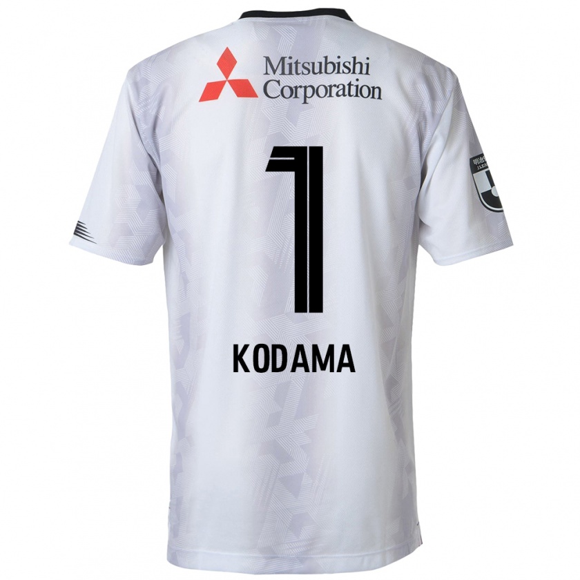 Kandiny Gyermek Tsuyoshi Kodama #1 Fehér Fekete Idegenbeli Jersey 2024/25 Mez Póló Ing