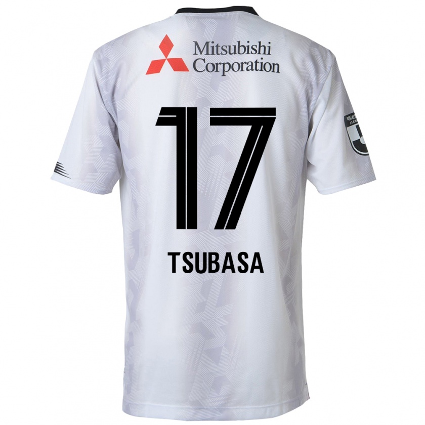 Kandiny Gyermek Tsubasa Terayama #17 Fehér Fekete Idegenbeli Jersey 2024/25 Mez Póló Ing