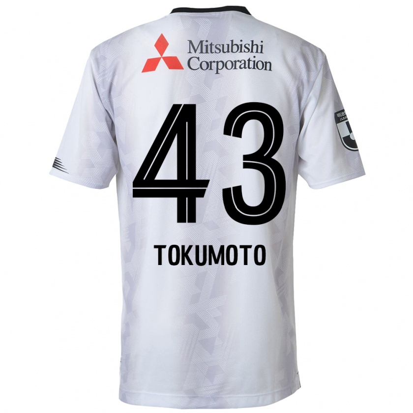 Kandiny Gyermek Shuhei Tokumoto #43 Fehér Fekete Idegenbeli Jersey 2024/25 Mez Póló Ing