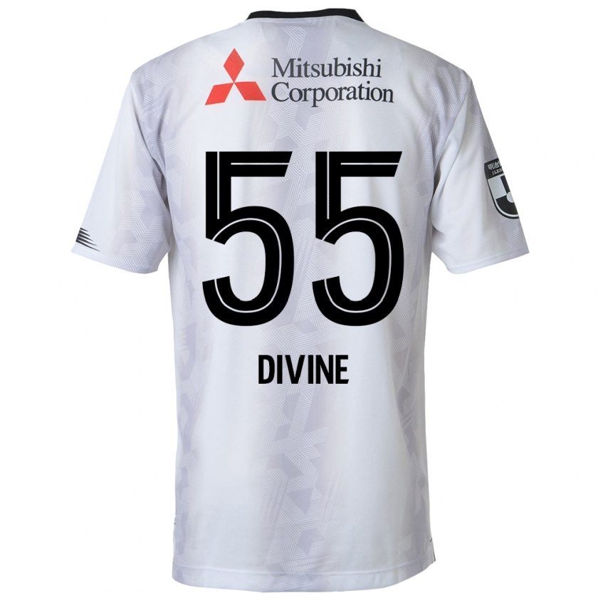 Kandiny Gyermek Divine Chinedu Otani #55 Fehér Fekete Idegenbeli Jersey 2024/25 Mez Póló Ing