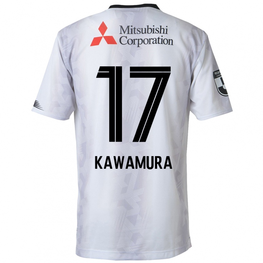 Kandiny Gyermek Riku Kawamura #17 Fehér Fekete Idegenbeli Jersey 2024/25 Mez Póló Ing