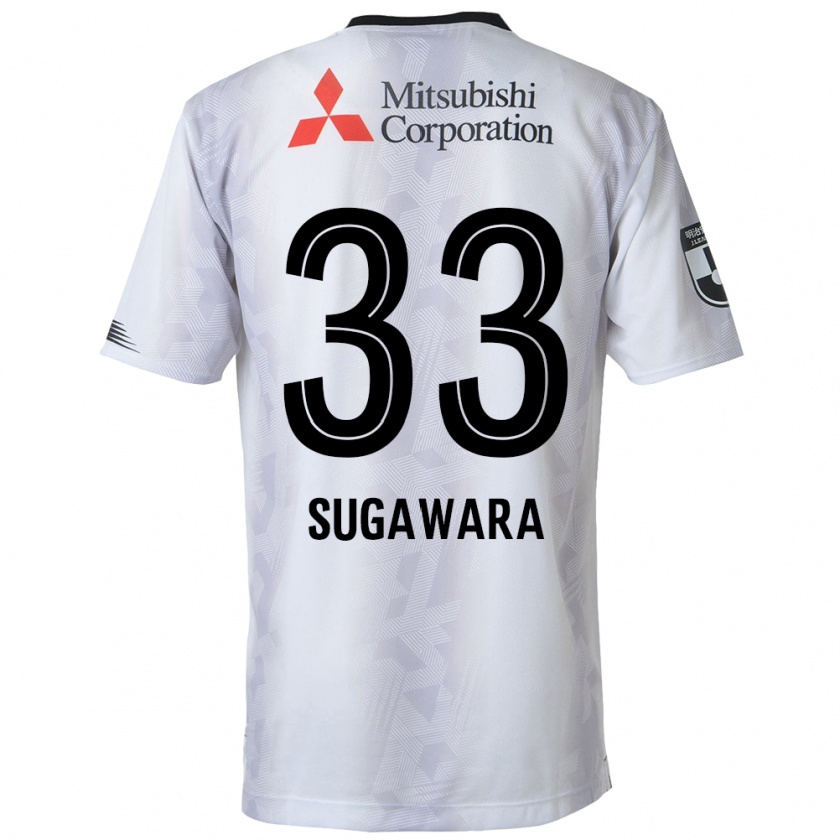 Kandiny Gyermek Yuta Sugawara #33 Fehér Fekete Idegenbeli Jersey 2024/25 Mez Póló Ing