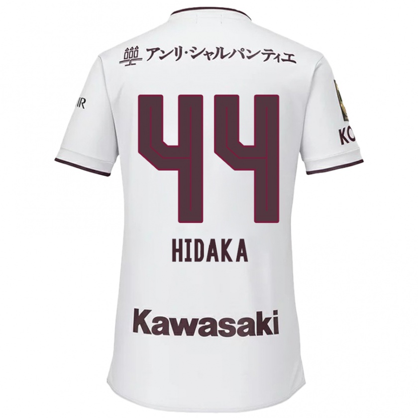 Kandiny Gyermek Mitsuki Hidaka #44 Fehér Piros Idegenbeli Jersey 2024/25 Mez Póló Ing