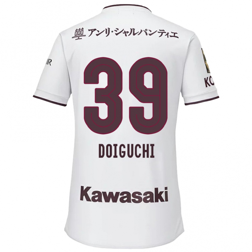 Kandiny Gyermek Ritsu Doiguchi #39 Fehér Piros Idegenbeli Jersey 2024/25 Mez Póló Ing