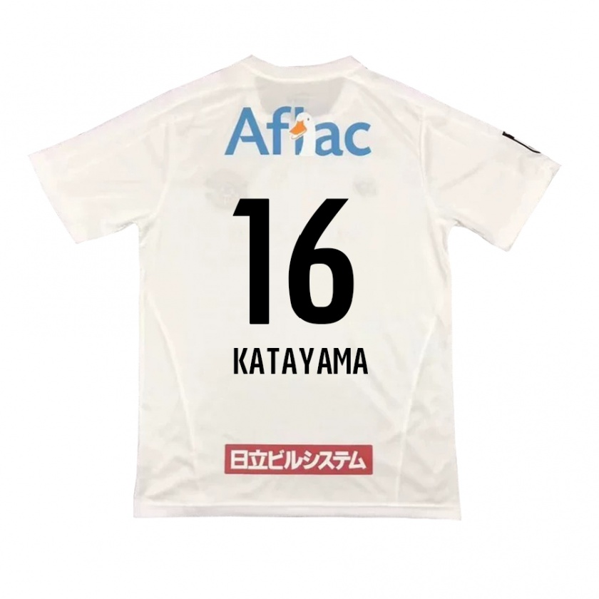 Kandiny Gyermek Eiichi Katayama #16 Fehér Fekete Idegenbeli Jersey 2024/25 Mez Póló Ing