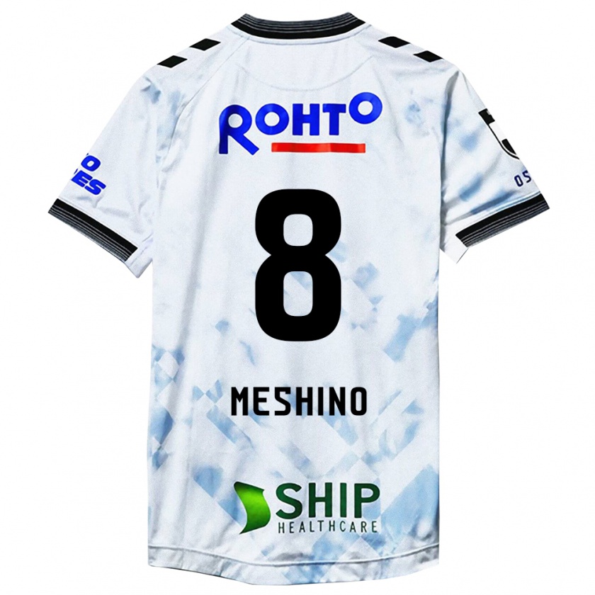 Kandiny Gyermek Ryotaro Meshino #8 Fehér Fekete Idegenbeli Jersey 2024/25 Mez Póló Ing