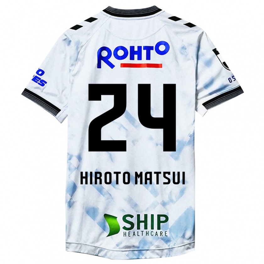 Kandiny Gyermek Elijah Hiroto Matsui #24 Fehér Fekete Idegenbeli Jersey 2024/25 Mez Póló Ing