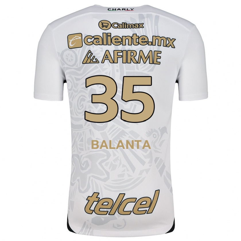 Kandiny Gyermek Kevin Balanta #35 Fehér Fekete Idegenbeli Jersey 2024/25 Mez Póló Ing