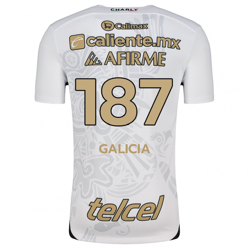 Kandiny Gyermek Carlos Galicia #187 Fehér Fekete Idegenbeli Jersey 2024/25 Mez Póló Ing