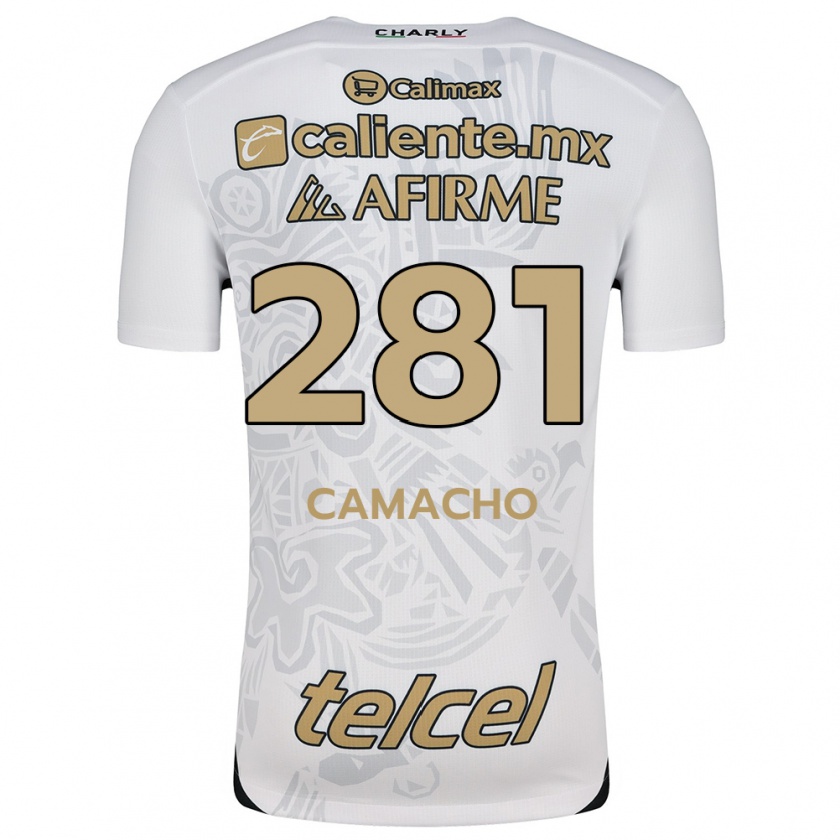 Kandiny Gyermek Javier Camacho #281 Fehér Fekete Idegenbeli Jersey 2024/25 Mez Póló Ing