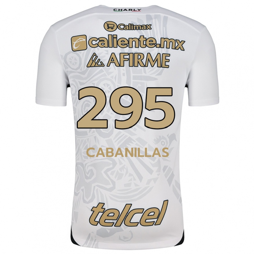 Kandiny Gyermek Osvaldo Cabanillas #295 Fehér Fekete Idegenbeli Jersey 2024/25 Mez Póló Ing