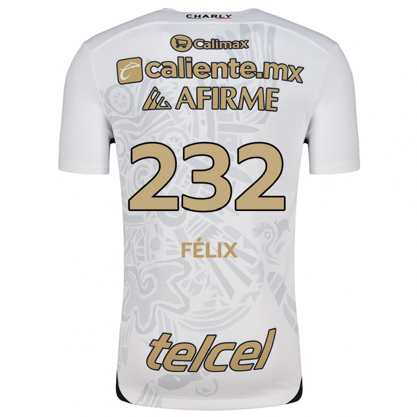 Kandiny Gyermek Erick Félix #232 Fehér Fekete Idegenbeli Jersey 2024/25 Mez Póló Ing