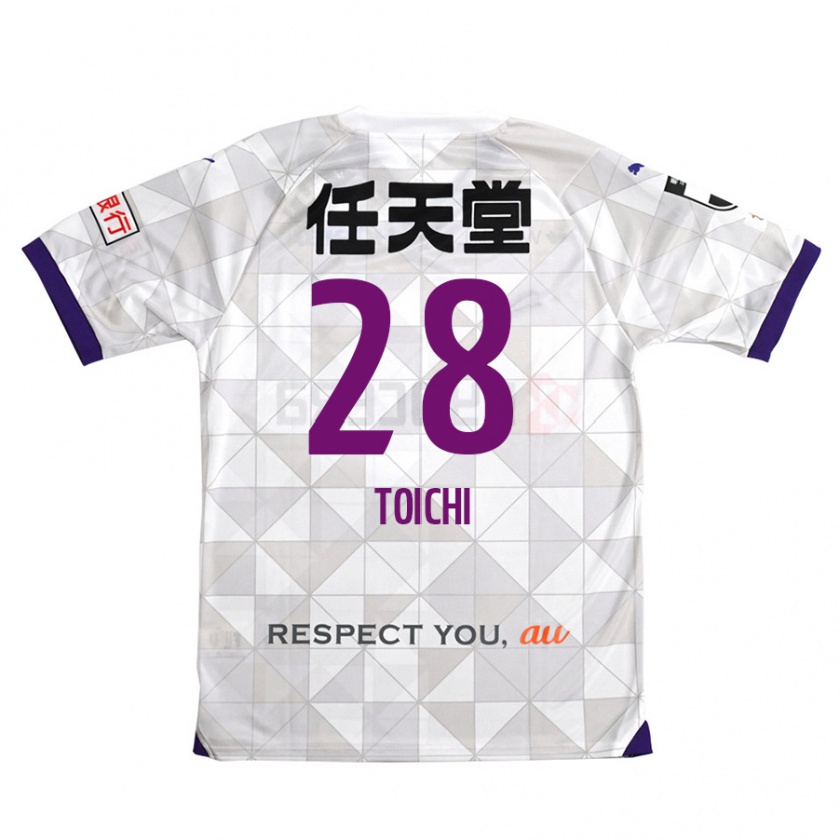 Kandiny Gyermek Toichi Suzuki #28 Fehér Lila Idegenbeli Jersey 2024/25 Mez Póló Ing