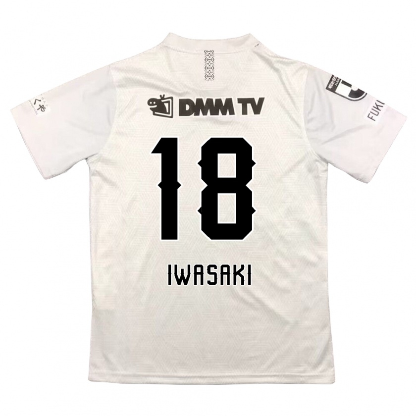 Kandiny Gyermek Yuto Iwasaki #18 Szürke Fekete Idegenbeli Jersey 2024/25 Mez Póló Ing