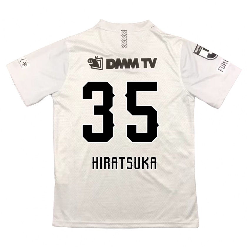 Kandiny Gyermek Yuto Hiratsuka #35 Szürke Fekete Idegenbeli Jersey 2024/25 Mez Póló Ing