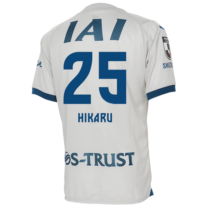 Kandiny Gyermek Hikaru Naruoka #25 Fehér Kék Idegenbeli Jersey 2024/25 Mez Póló Ing