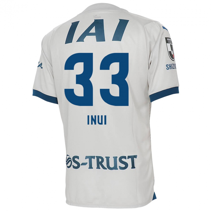 Kandiny Gyermek Takashi Inui #33 Fehér Kék Idegenbeli Jersey 2024/25 Mez Póló Ing