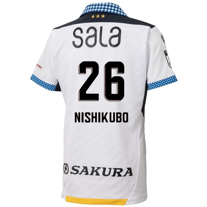 Kandiny Gyermek Shunsuke Nishikubo #26 Fehér Fekete Idegenbeli Jersey 2024/25 Mez Póló Ing