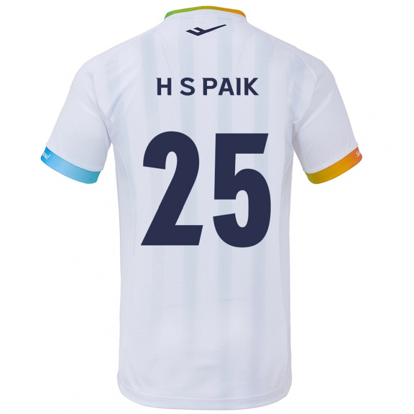 Kandiny Gyermek Sang-Hoon Paik #25 Fehér Kék Idegenbeli Jersey 2024/25 Mez Póló Ing