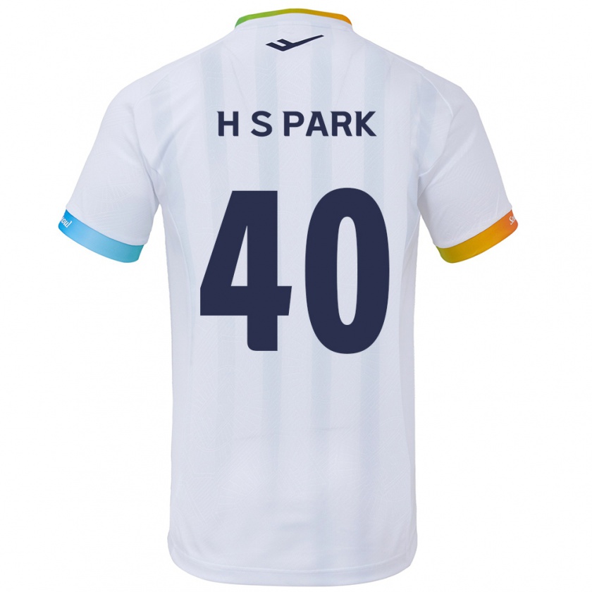 Kandiny Gyermek Seong-Hun Park #40 Fehér Kék Idegenbeli Jersey 2024/25 Mez Póló Ing