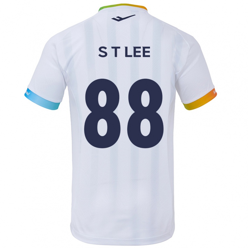 Kandiny Gyermek Tae-Seok Lee #88 Fehér Kék Idegenbeli Jersey 2024/25 Mez Póló Ing