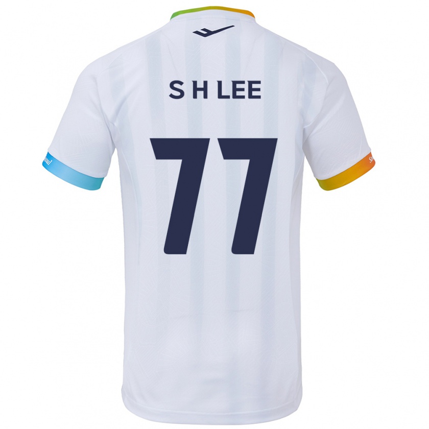 Kandiny Gyermek Hyeon-Seung Lee #77 Fehér Kék Idegenbeli Jersey 2024/25 Mez Póló Ing