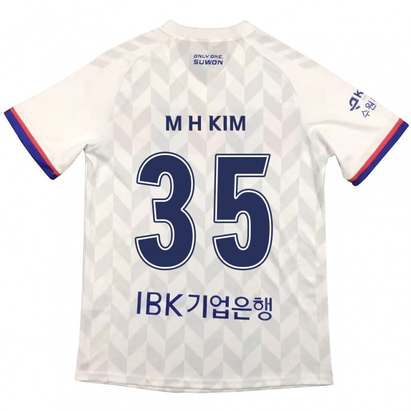 Kandiny Gyermek Hyeon-Min Kim #35 Fehér Kék Idegenbeli Jersey 2024/25 Mez Póló Ing