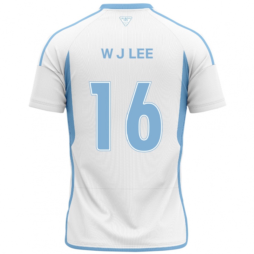 Kandiny Gyermek Jae-Wook Lee #16 Fehér Kék Idegenbeli Jersey 2024/25 Mez Póló Ing