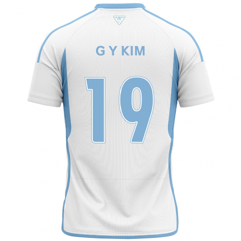 Kandiny Gyermek Young-Gwon Kim #19 Fehér Kék Idegenbeli Jersey 2024/25 Mez Póló Ing