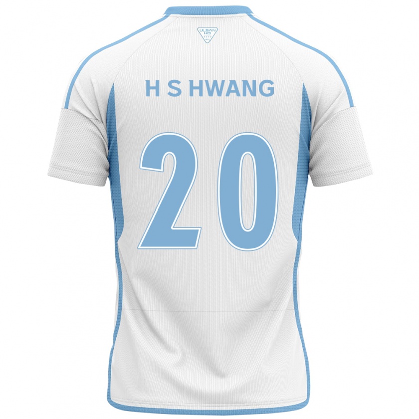 Kandiny Gyermek Seok-Ho Hwang #20 Fehér Kék Idegenbeli Jersey 2024/25 Mez Póló Ing