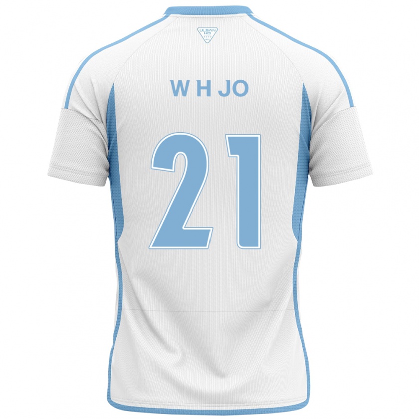 Kandiny Gyermek Hyeon-Woo Jo #21 Fehér Kék Idegenbeli Jersey 2024/25 Mez Póló Ing