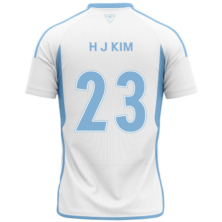 Kandiny Gyermek Ju-Hwan Kim #23 Fehér Kék Idegenbeli Jersey 2024/25 Mez Póló Ing