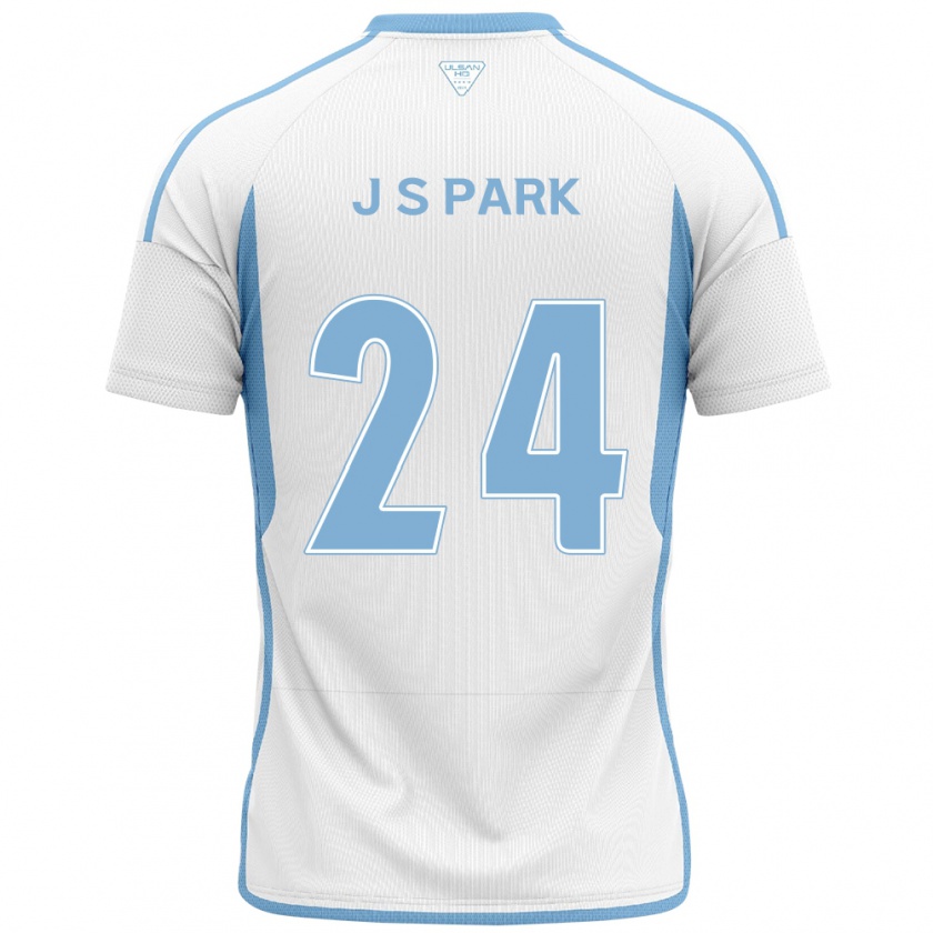 Kandiny Gyermek Sang-Jun Park #24 Fehér Kék Idegenbeli Jersey 2024/25 Mez Póló Ing